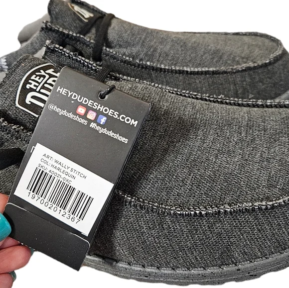 Hey Dude Wally Stitch Harlequin Mens Slip-On Shoes NEW - Picture 3 of 6